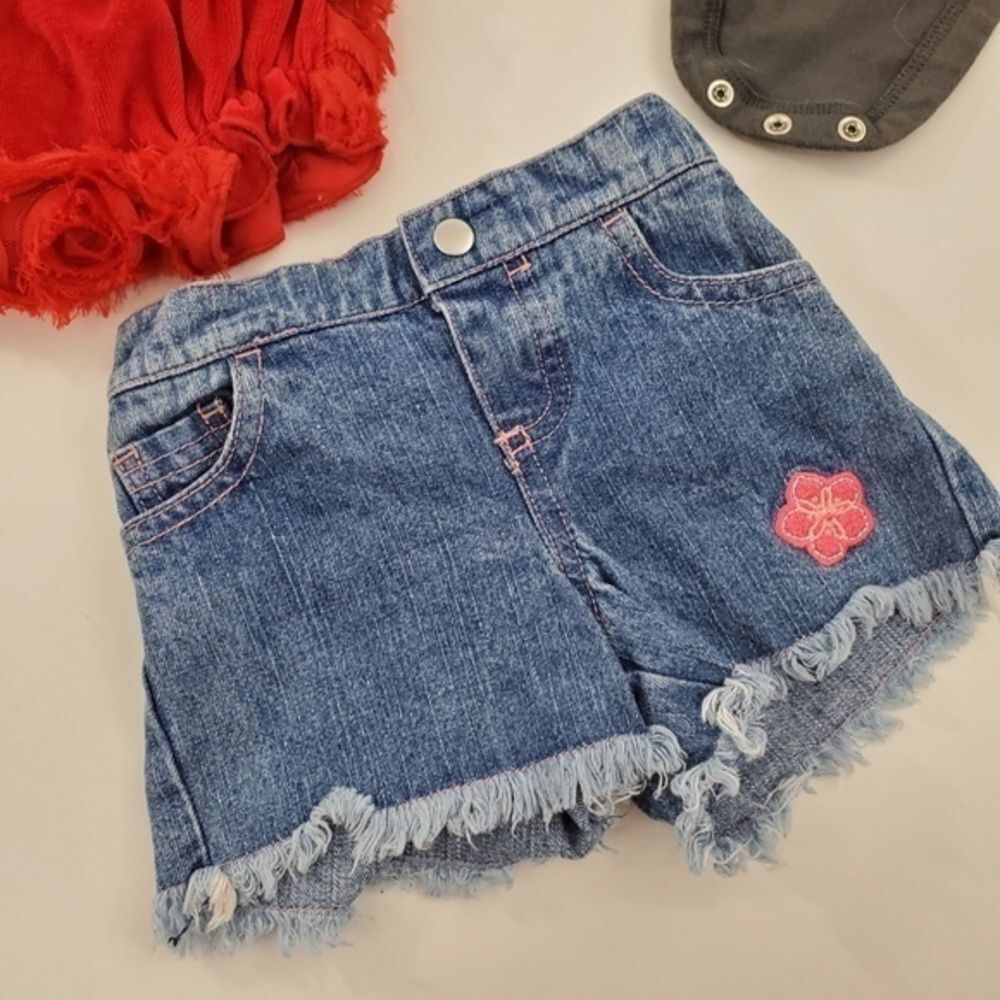 Girls Lot of 5 Size 3 6 Month One Piece Shorts Swe - Picture 3 of 6